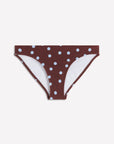 Classic Bikini Bottoms-Chocolate, Blue Painted Dot