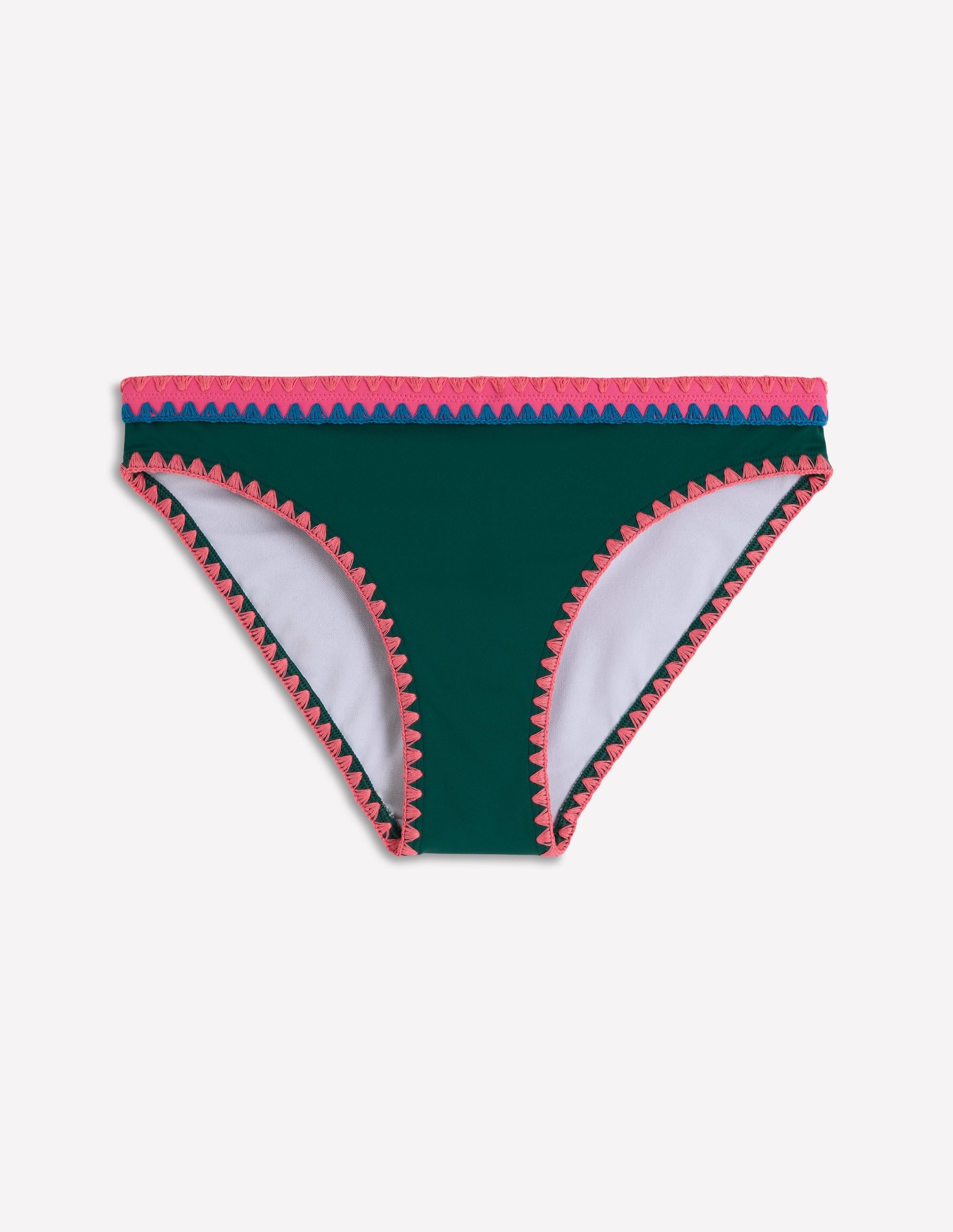 Porto Bikini Bottoms-Mangrove Green, Embroidery