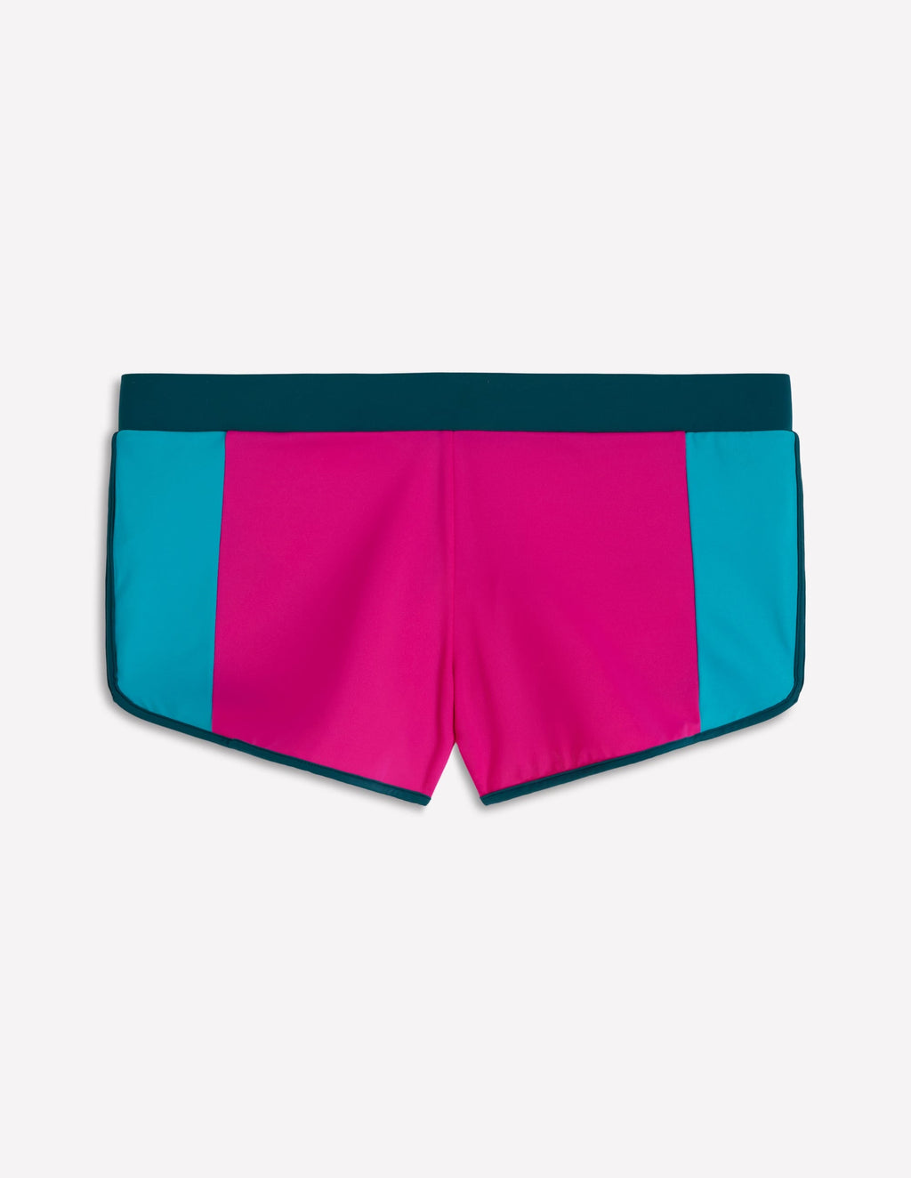 Rash Guard Swim Shorts-Pink, Colourblock