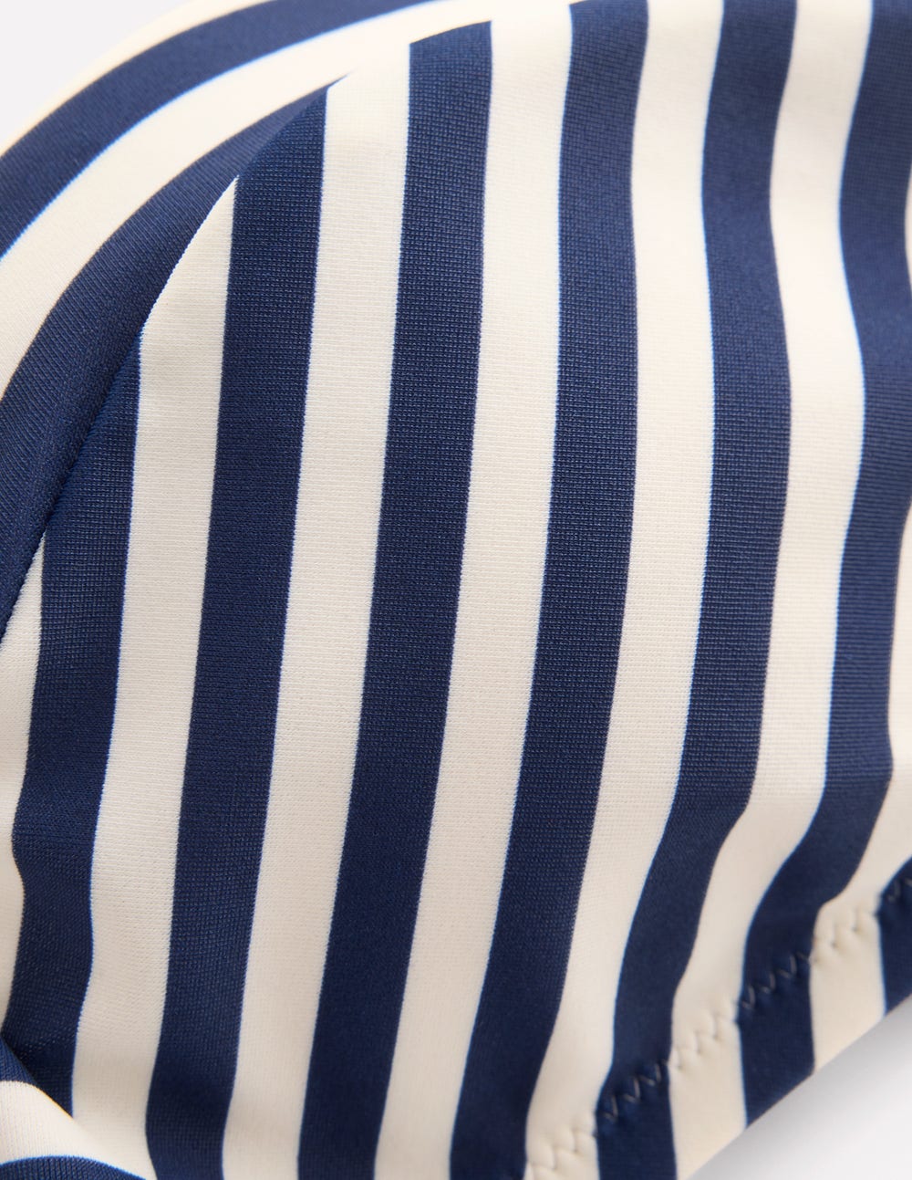Clean Sweetheart Bikini Top-Navy, Ivory Stripe