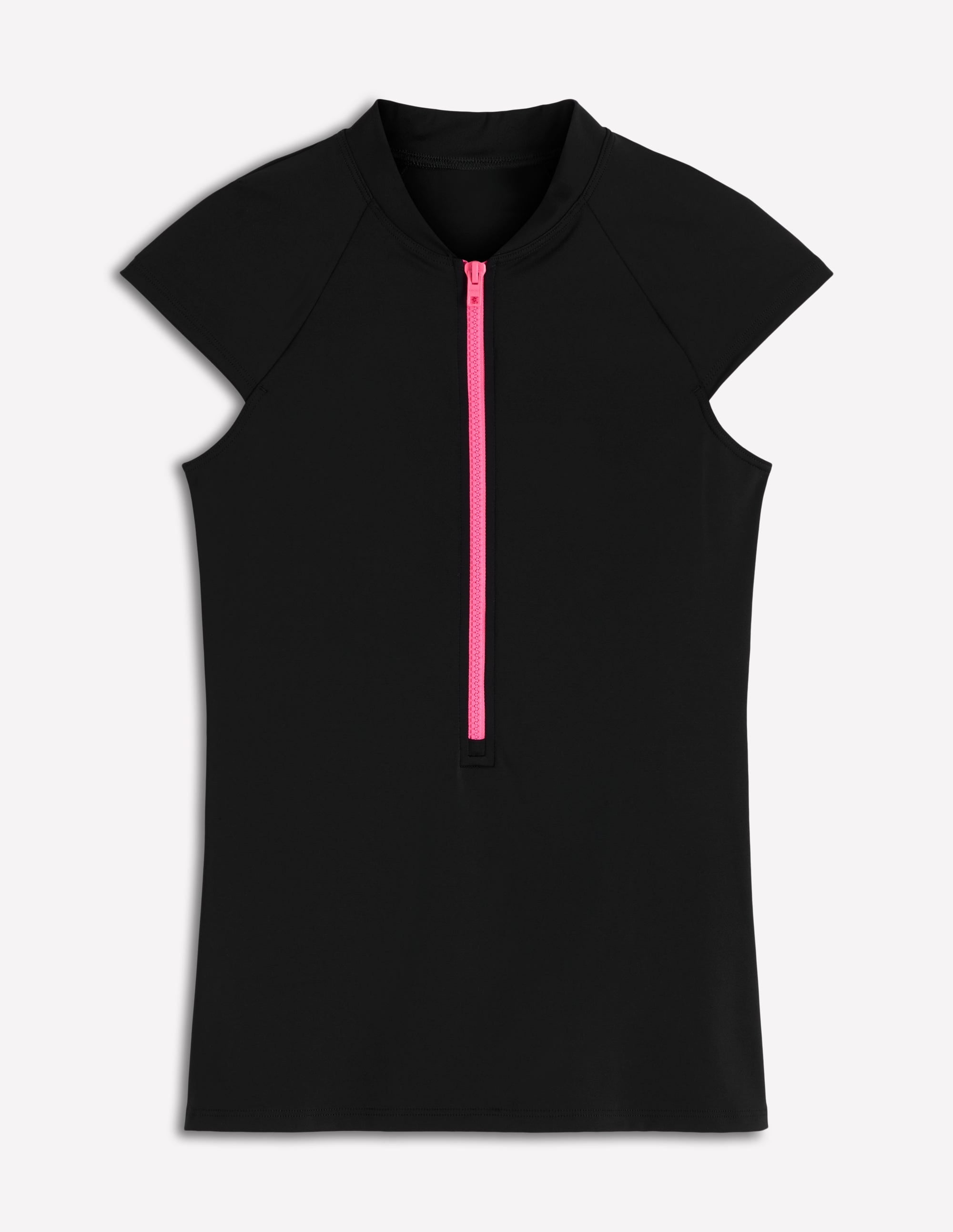 Short Sleeve Rash Guard Top-Black