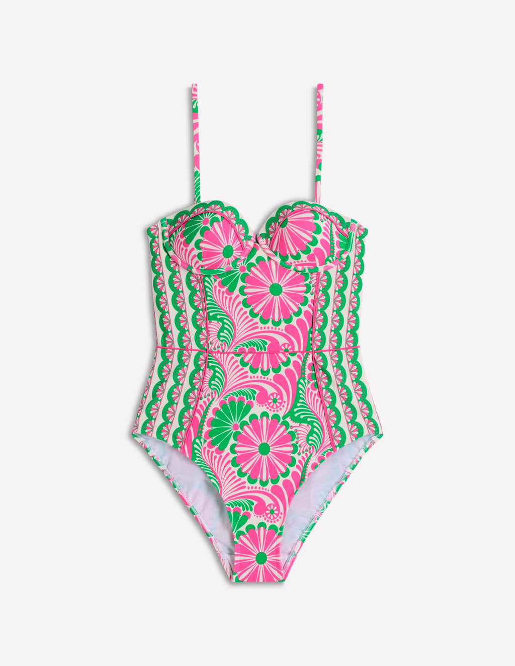 Rhodes Cup-Size Swimsuit-Pink, Euphoric Gardens