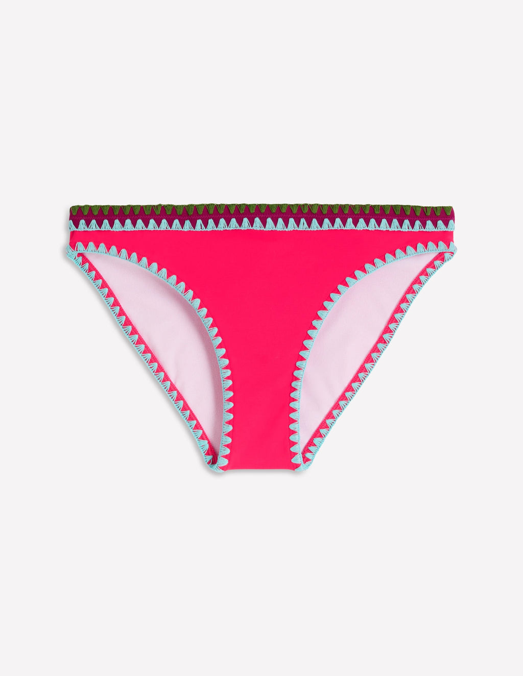 Porto Bikini Bottoms-Rosy, Embroidery