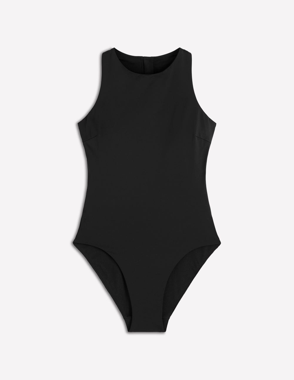 Sporty Rash Guard Swimsuit-Black