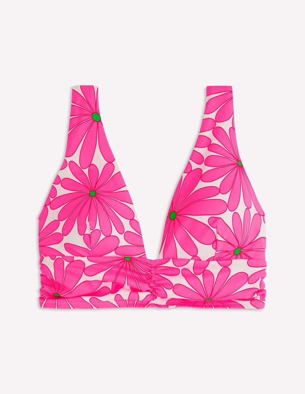 Mykonos Deep V Bikini Top-Sangria Sunset, Daisy Blossom