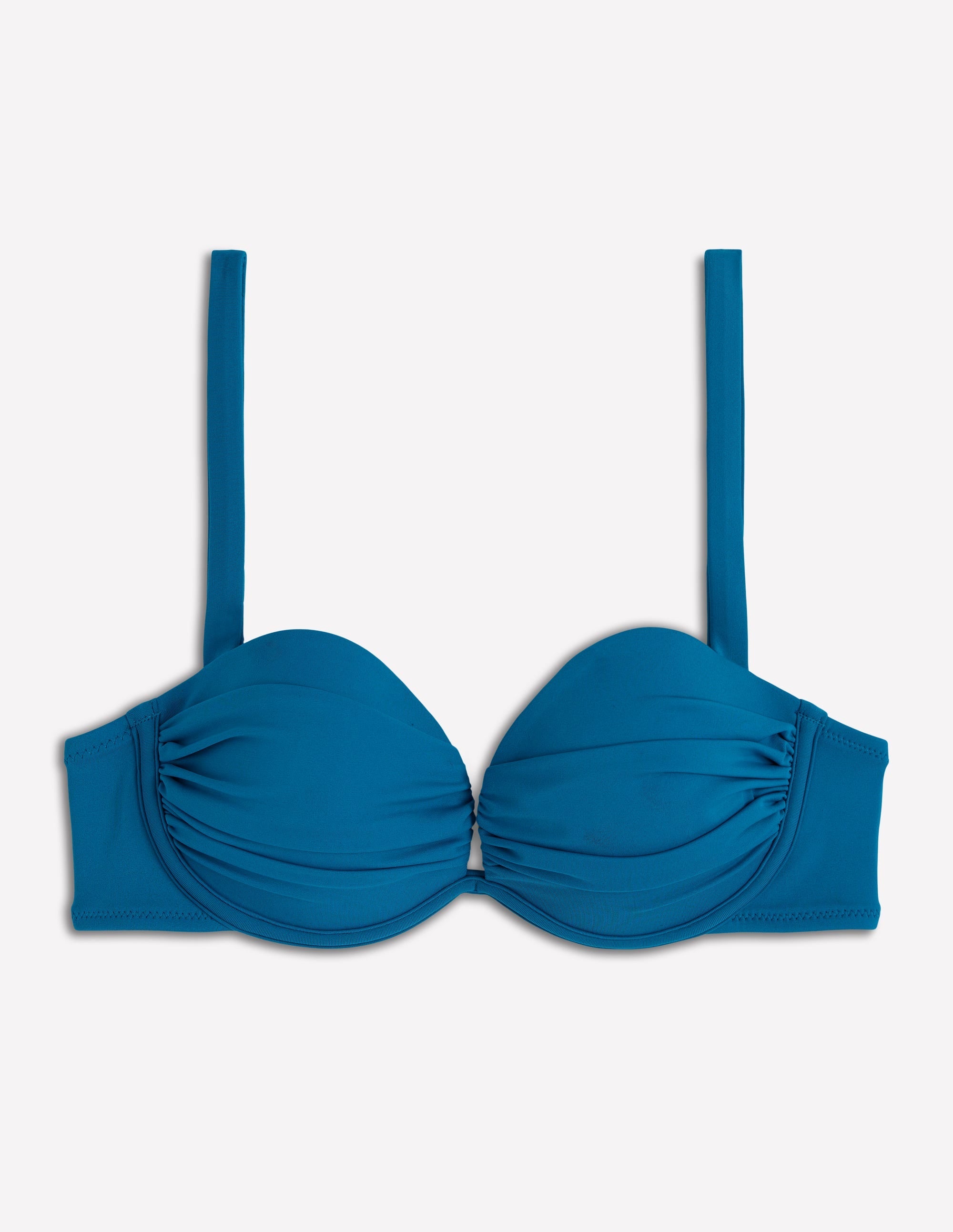 Pleated Cup Bikini Top-Oceanside